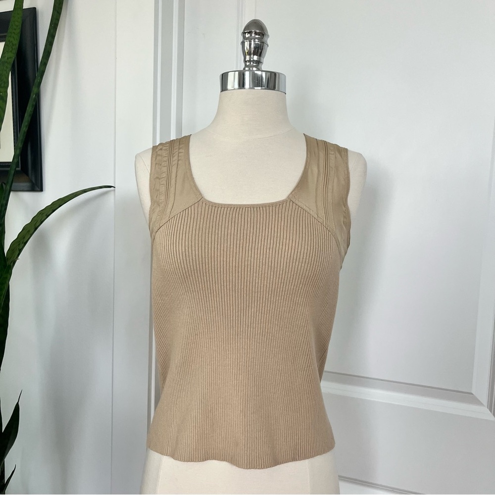NWT Spanner Beige Ribbed Knit Tank